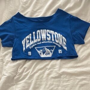 Cropped off the shoulder shirt